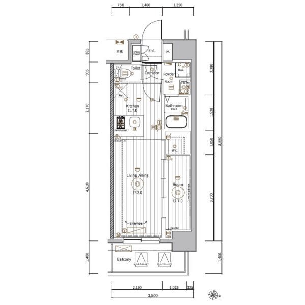 メイクスアート名駅南IVの物件間取画像