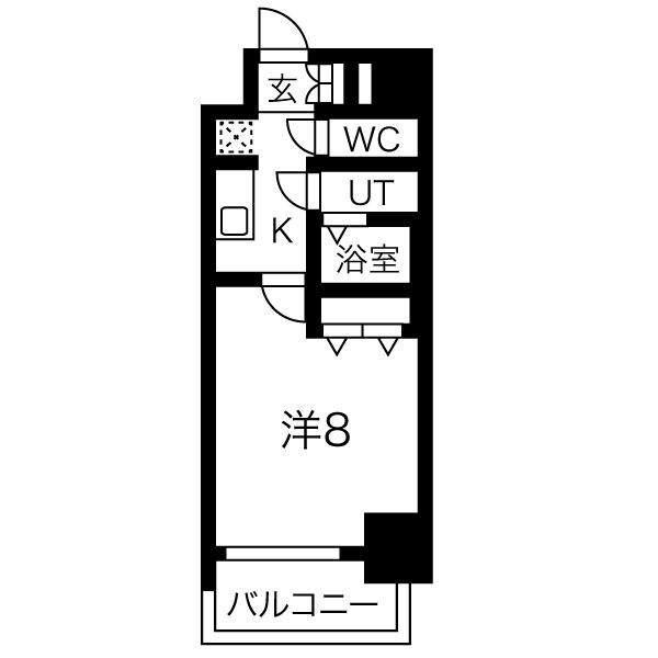 メイクスアート太閤通の物件間取画像