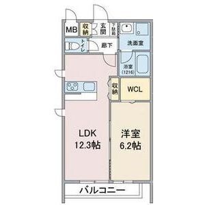 キューブ黄金の物件間取画像