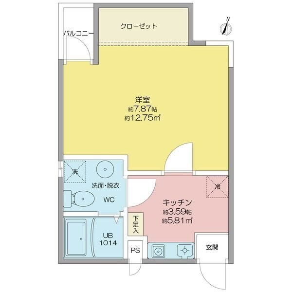 大曽根駅 徒歩4分 1階の物件間取画像