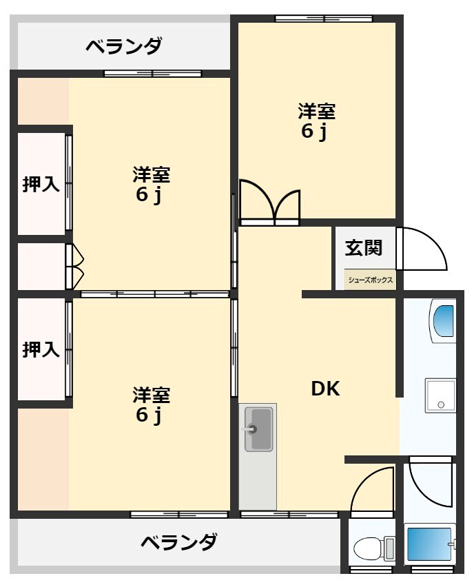 サニースクエア阿南の物件間取画像