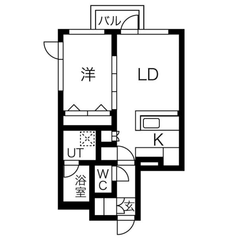 ル・シェーヌ桑園の物件間取画像