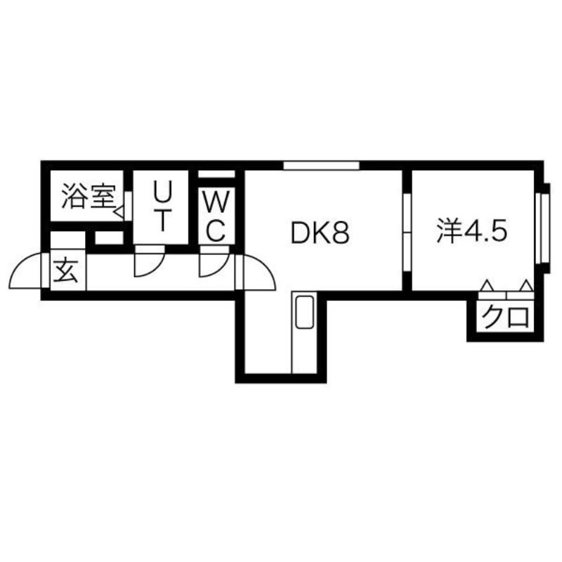 エヴァンス四番館の物件間取画像