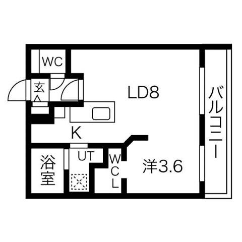 エアフォルク発寒南の物件間取画像