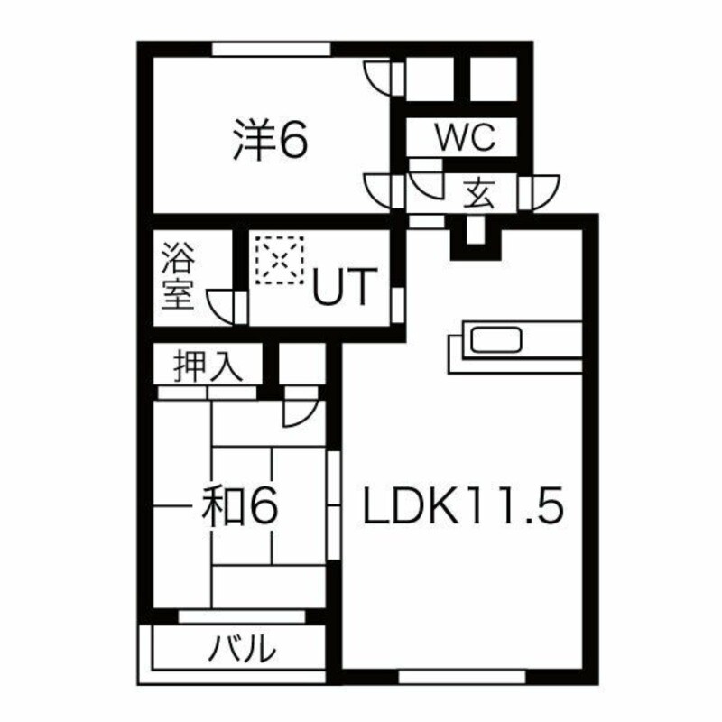 アドバンス新発寒の物件間取画像