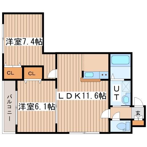 ハピネス八軒の物件間取画像