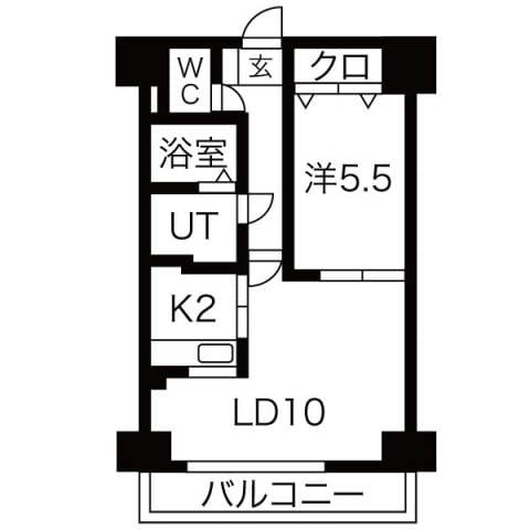 八軒六条館の物件間取画像