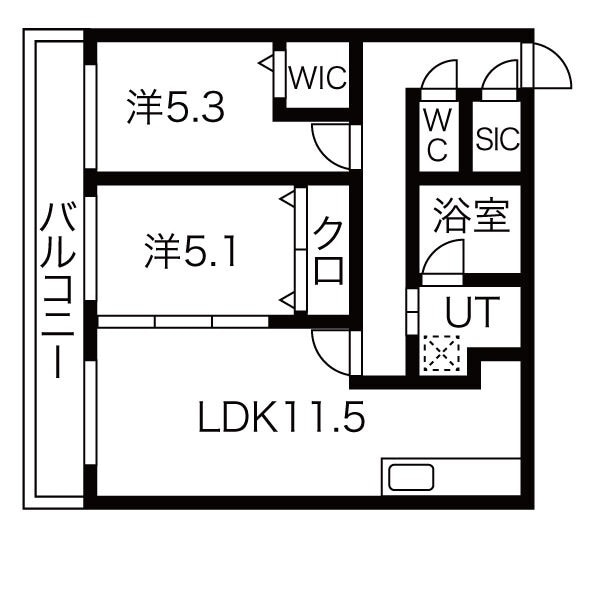 カーサ琴似の物件間取画像