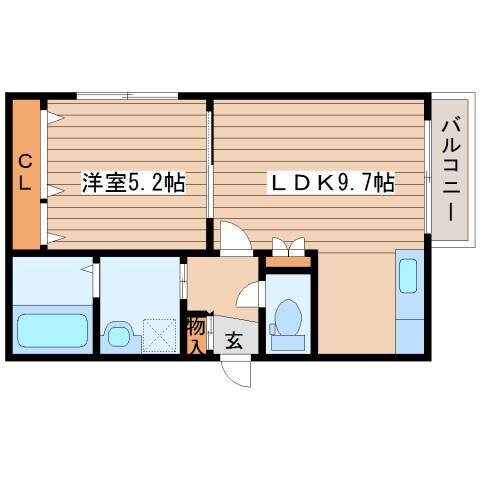 ＫＩ.Ｈａｓｓａｍｕ4-4の物件間取画像