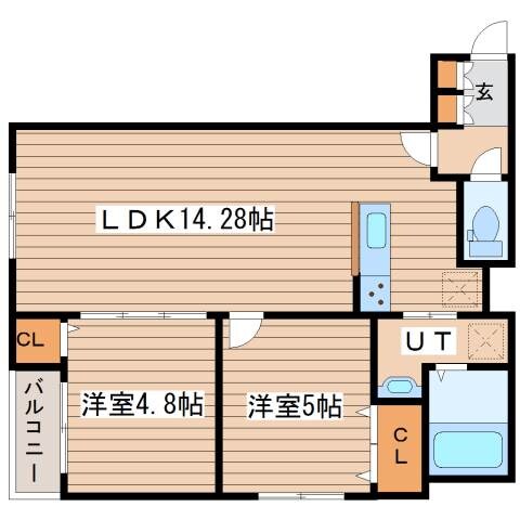 アルファ山の手南の物件間取画像