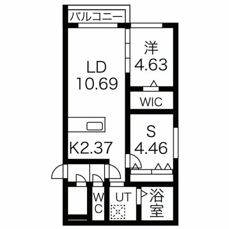 西線９条旭山公園通駅 徒歩1分 2階の物件間取画像