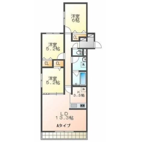 KAON発寒の物件間取画像