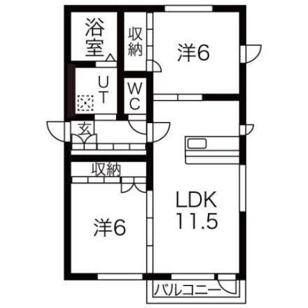 ベロニカ明日風の物件間取画像