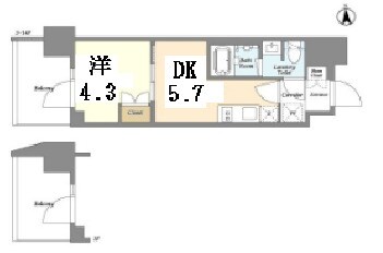geo ent上野稲荷町の物件間取画像