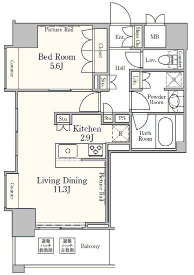 赤坂駅 徒歩6分 10階の物件間取画像