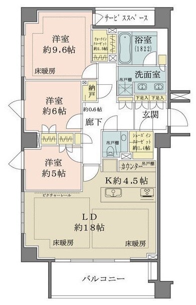 四ツ谷駅 徒歩5分 8階の物件間取画像