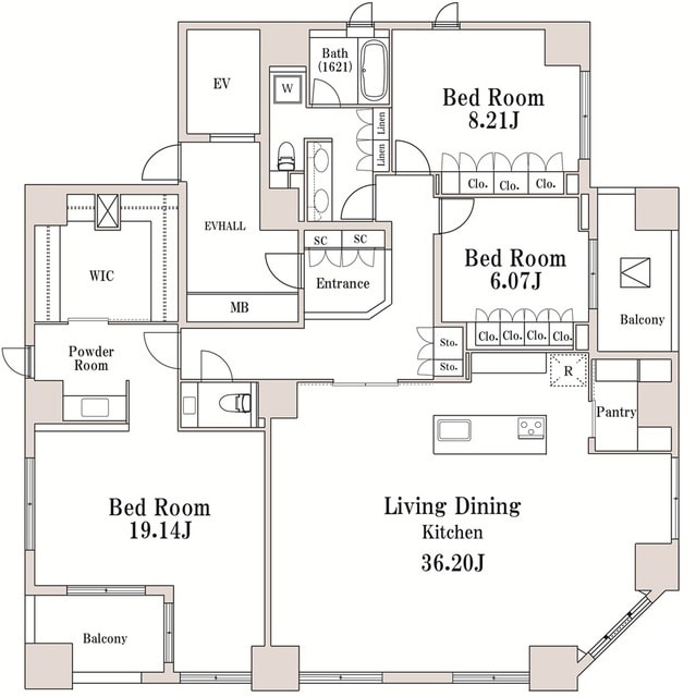 半蔵門駅 徒歩2分 14階の物件間取画像