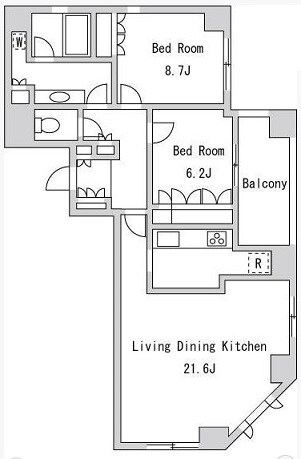 半蔵門駅 徒歩2分 12階の物件間取画像