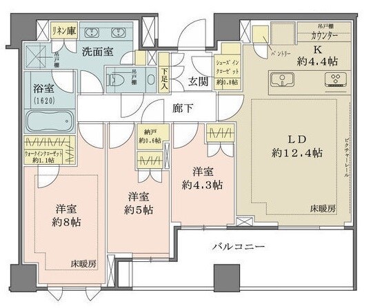四ツ谷駅 徒歩5分 6階の物件間取画像