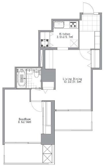 茅場町駅 徒歩9分 3階の物件間取画像