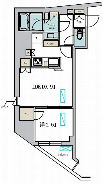 nido蔵前Residenceの物件間取画像