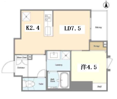 リテラス上野入谷ノースの物件間取画像