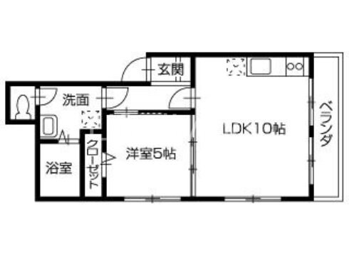 第2眉山マンションB棟の物件間取画像