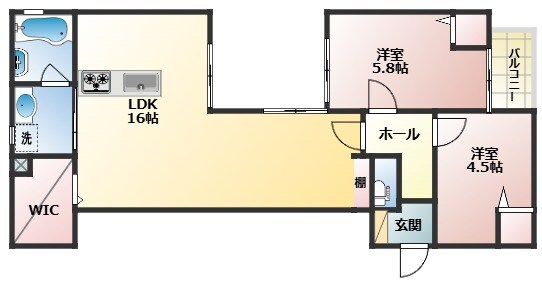 GLANZ平野の物件間取画像