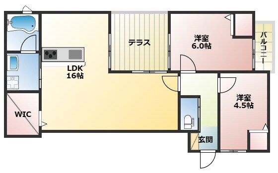 GLANZ平野の物件間取画像