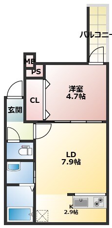 フジパレス長吉川辺Ⅱ番館の物件間取画像