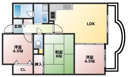 グランパレカサハラの物件間取画像