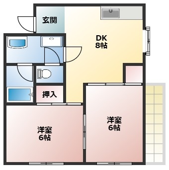 平野駅 徒歩14分 2階の物件間取画像