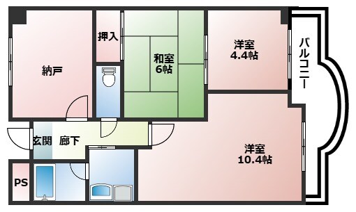 グランパレカサハラの物件間取画像