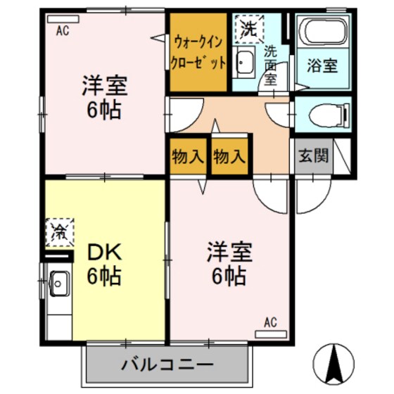 ヴィラ南雲の物件間取画像