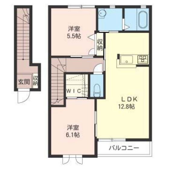 グリーンパーク高崎弐番館の物件間取画像