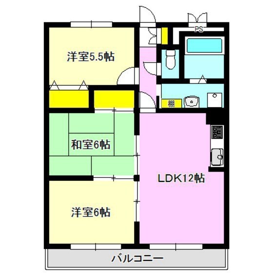 ベルメゾン小鳥弐番館の物件間取画像