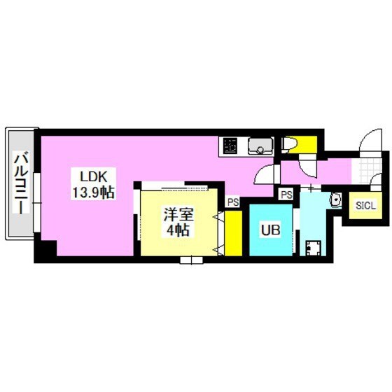 クオリアコート和田町の物件間取画像