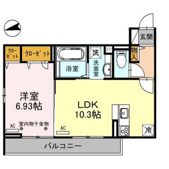 セッティエーム高崎　Ａの物件間取画像