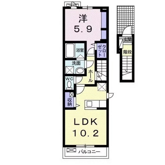 エスポワールの物件間取画像