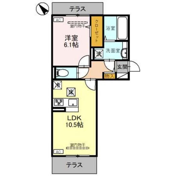 Ｄ－ＲＯＯＭ歌川町の物件間取画像