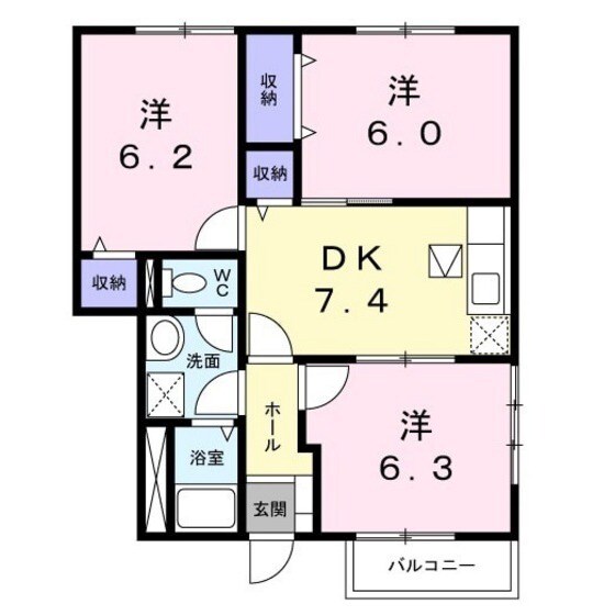 ヴィトンＢの物件間取画像