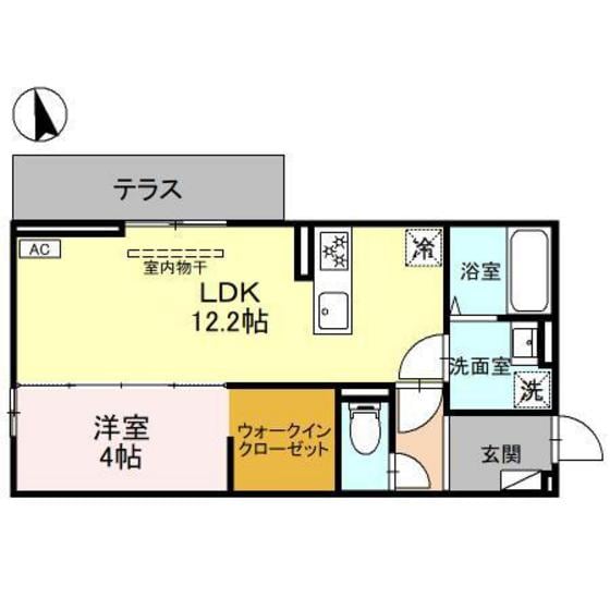 Ｄ－ＲＯＯＭ大橋町の物件間取画像