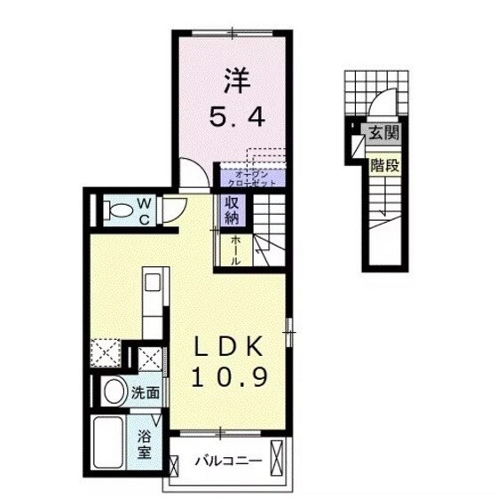 オランジュリーの物件間取画像