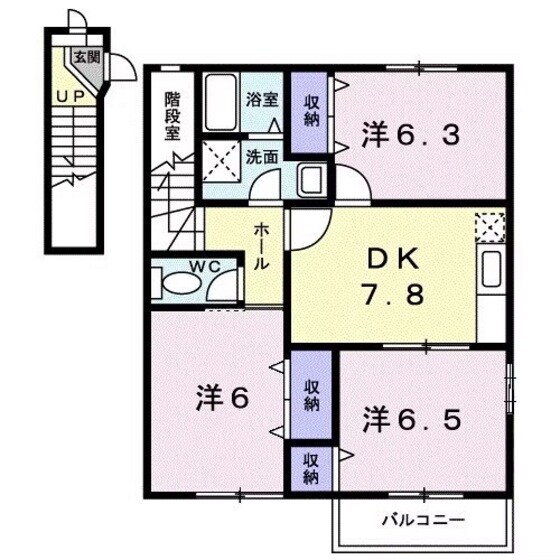 ヴィトンＡの物件間取画像
