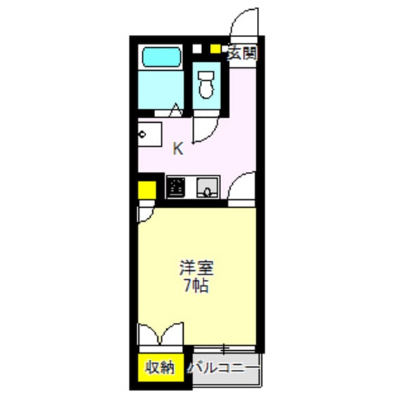 シティーパレス上中居第一の物件間取画像