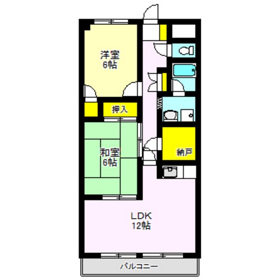 ベルテ中居の物件間取画像