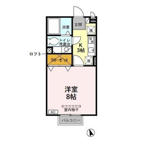 ナカイパレス　Ａの物件間取画像
