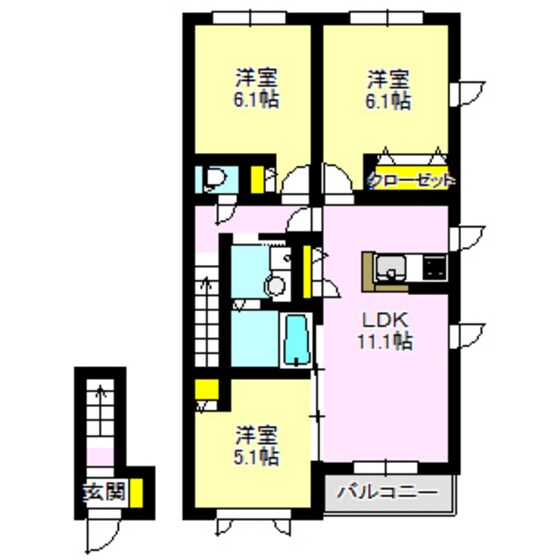 ベルフラワーの物件間取画像