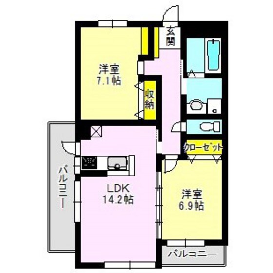 プレミアムツイン高崎　弐番館の物件間取画像