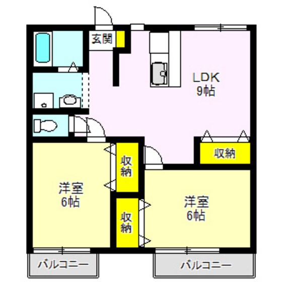 エスパシオＣ棟の物件間取画像